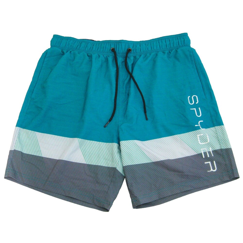 SPYDER Men's (Size XL) Teal Blue Board Shorts Swim Swimming Trunks 3 Pockets